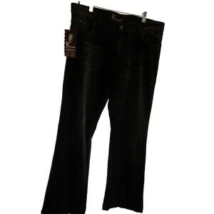Pharaoh Collection Women’s Stretch Black Dark Wash Denim Jeans Size 18 Wide Leg